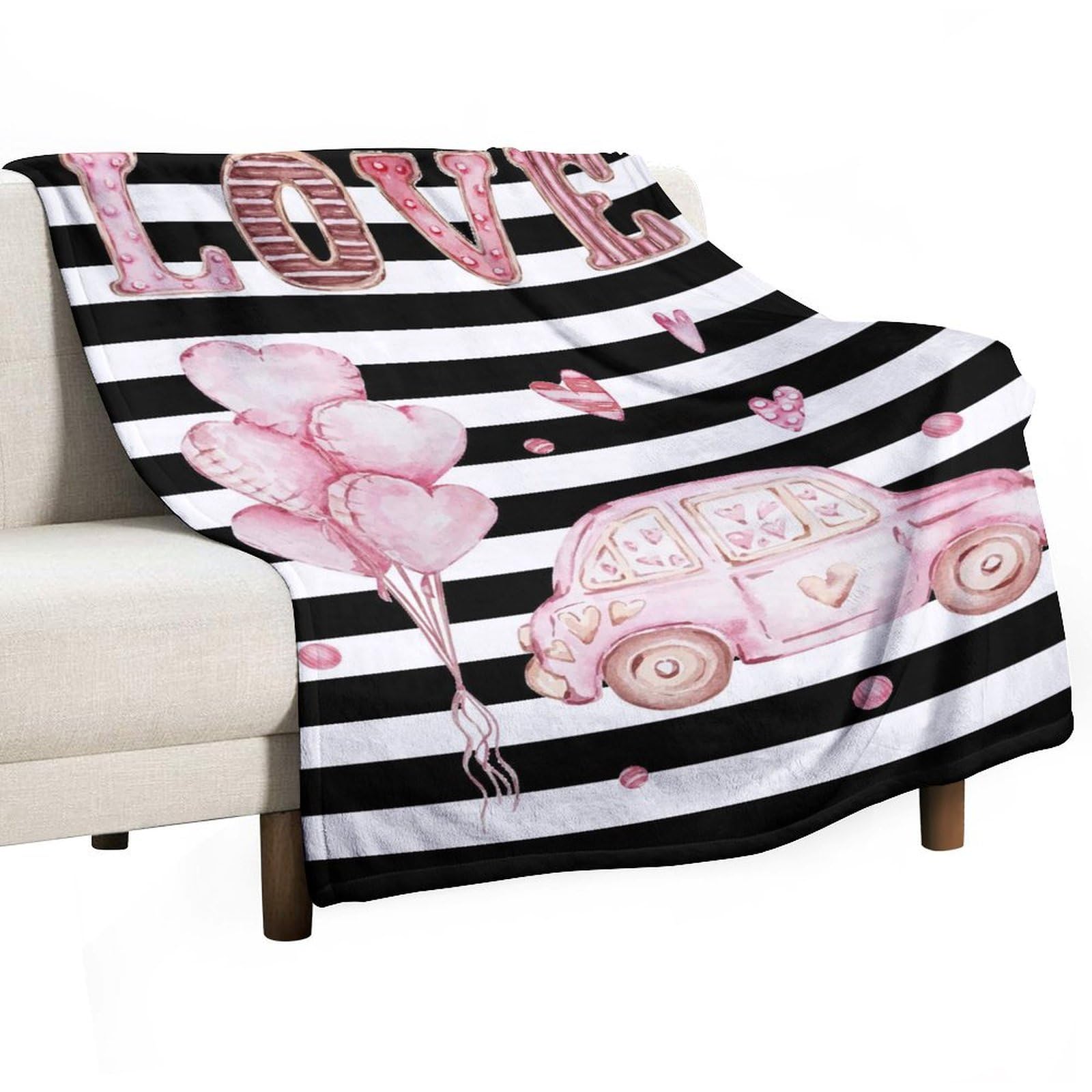 Couverture polaire haut de gamme rose motif voiture douce literie pour bébés et adultes