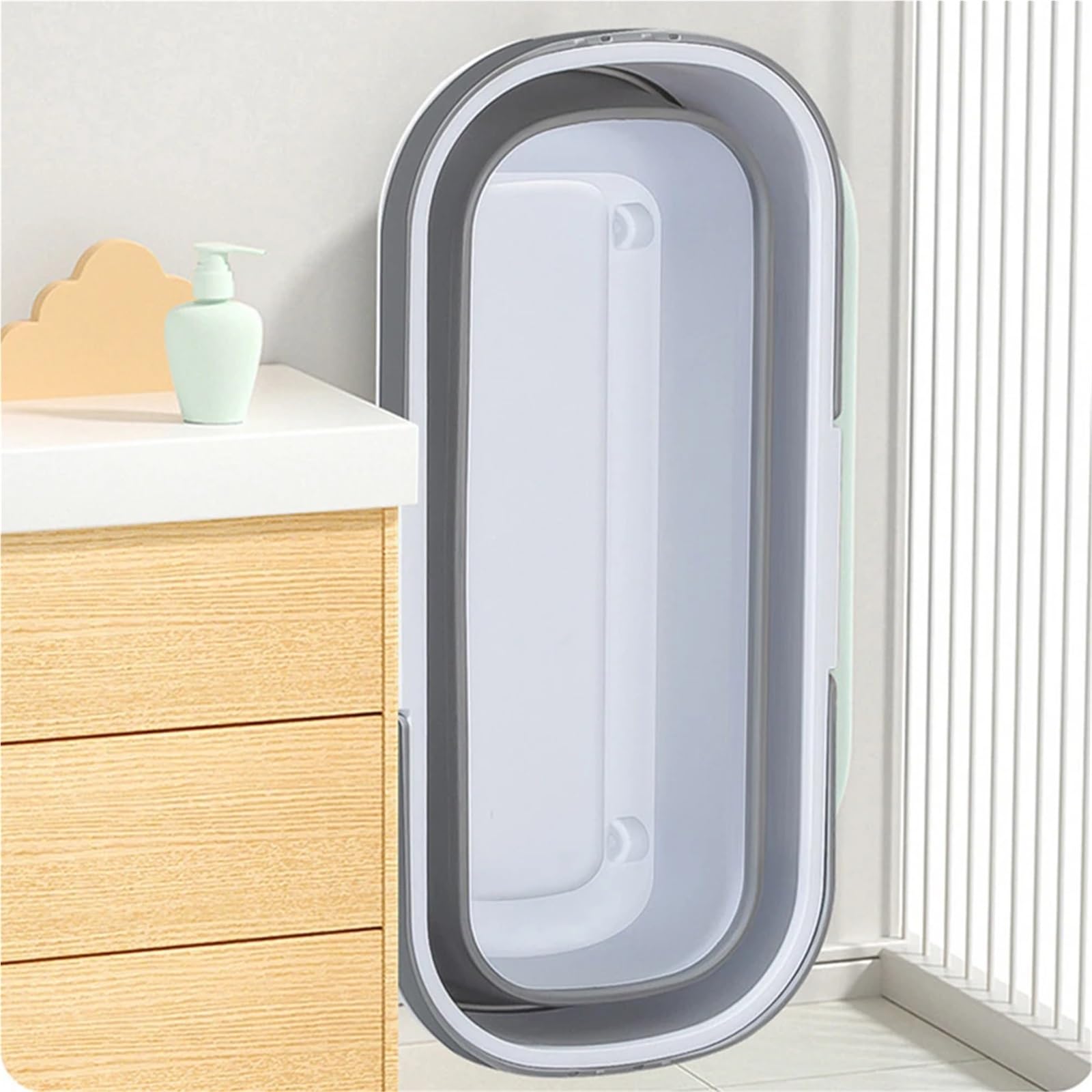 Seau Pliable Seau de pêche rectangulaire, Bassin Lavage Portable en Plastique, Pliable, Peu encombrant, Grande capacité, for Camping, Voyage, Pique-Nique