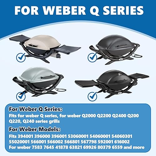 Miniatura 2 de Safbbcue 7583 - Plancha de hierro fundido de 21.5 pulgadas para Weber Q2200 Q2000 Q2400 Q200 Q220 Q240 Series Placa de parrilla de gas para Weber