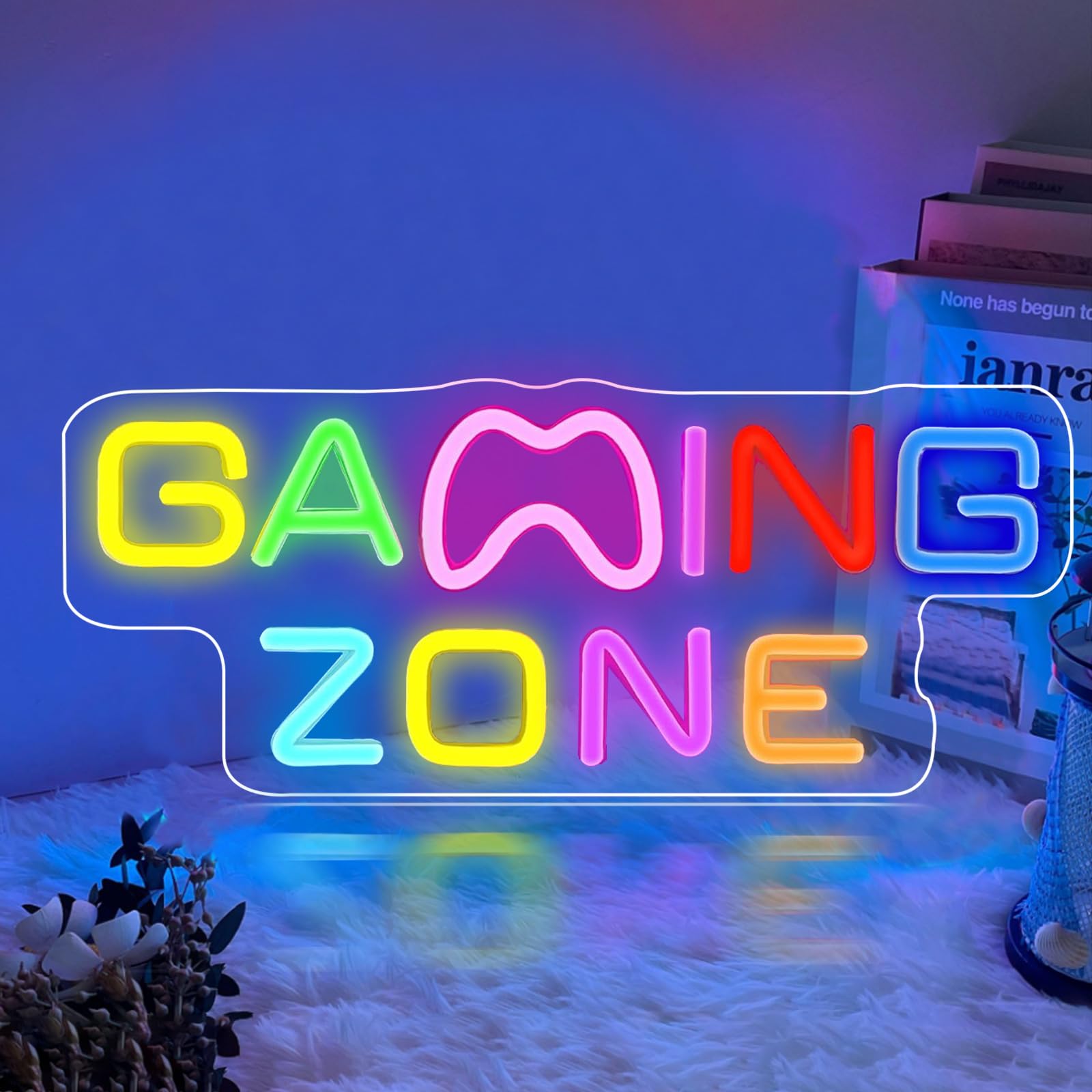 Gaming Zone Neon-Schild Mehrfarbiges Game-Zone-LED-Licht Neonlichter für Wanddekoration Neonlichter für Spielzimmer, Schlafzimmer, Männerhöhle Geschenk für Teens, Freunde, Jungen