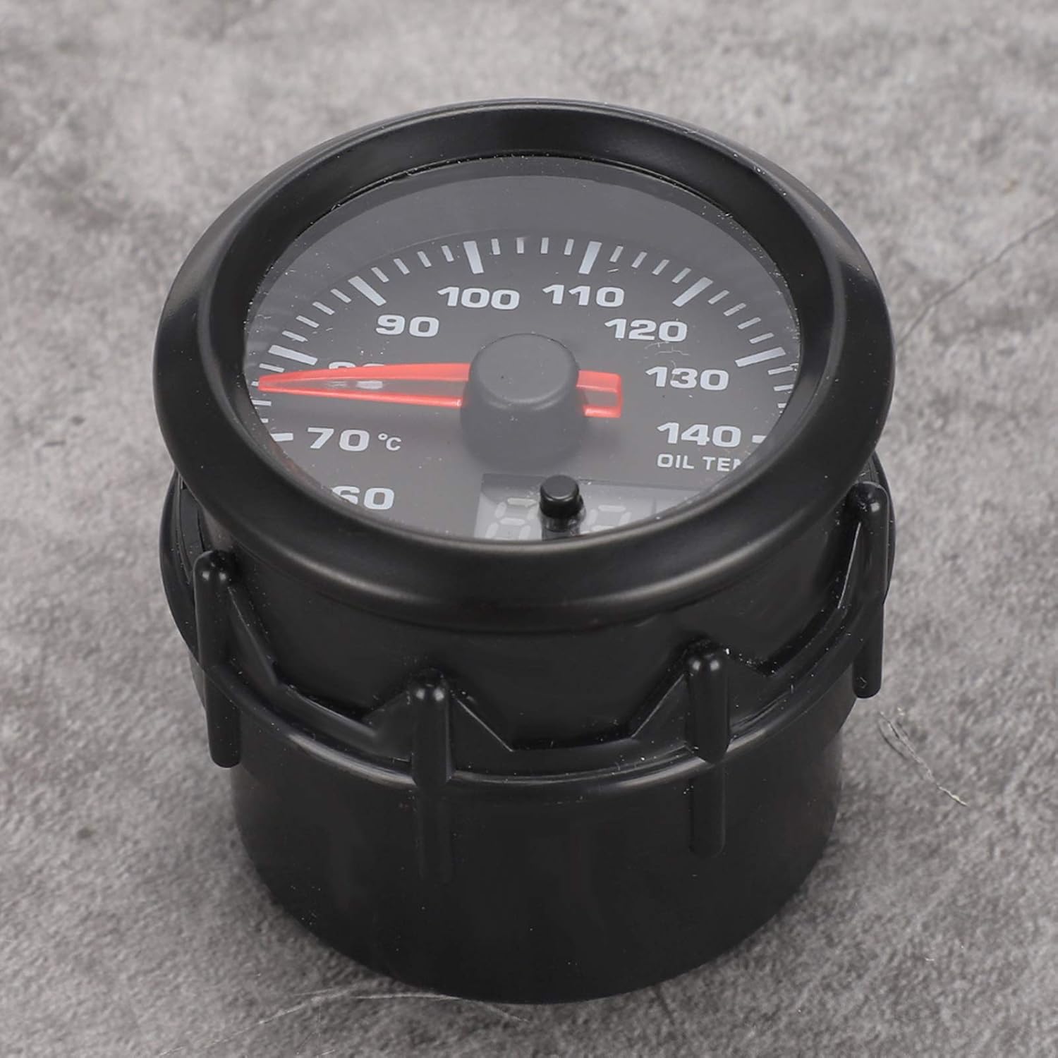 Oil Temp Gauge,Transmission Temp Gauge Kit Oil Temp Gauge Gauges 2In 52Mm Car Oil Temperature Gauge Pointer 7Colors Led Oil Temp Meter with Sensor