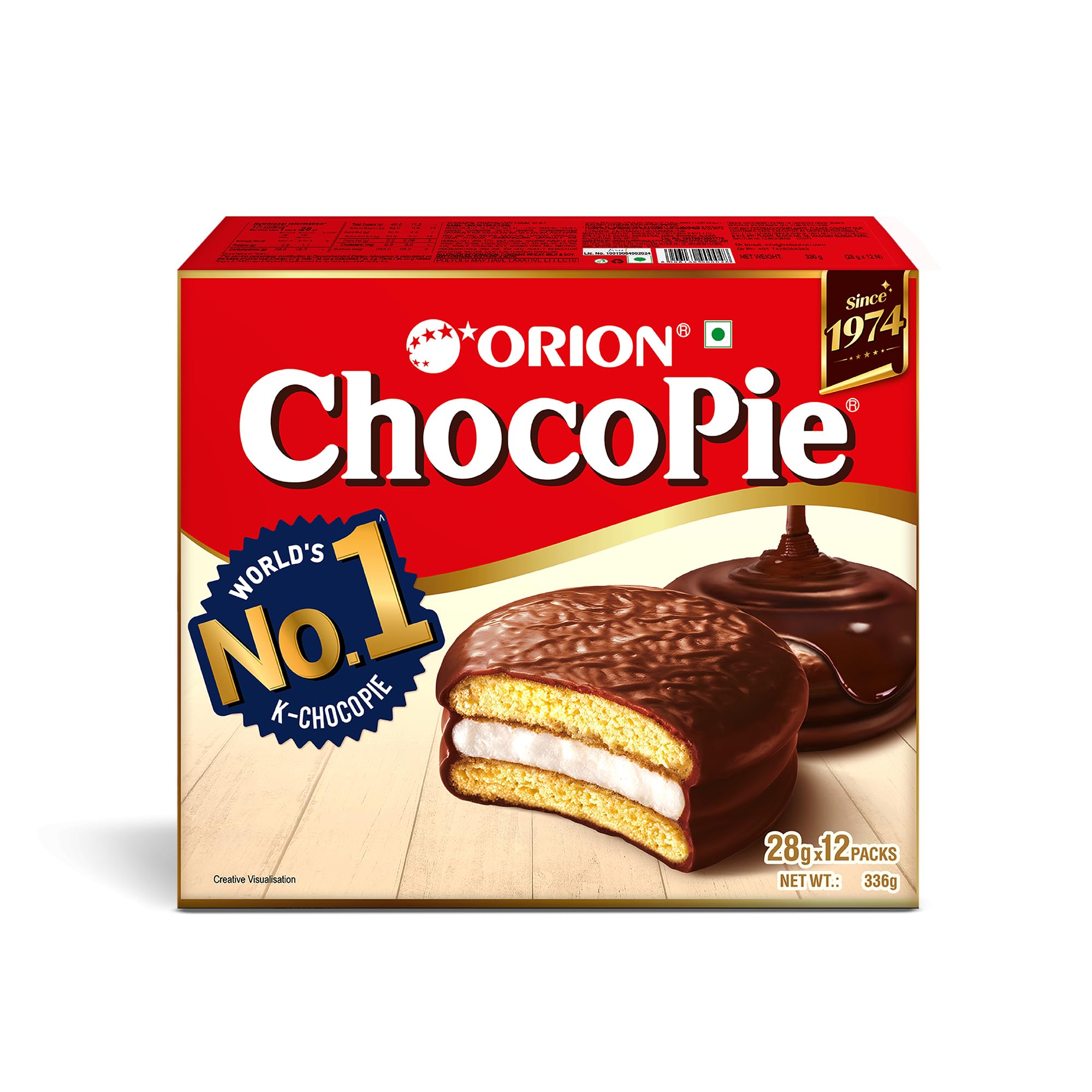ORION Choco Pie - Chocolate Coated Soft Biscuit 12 Pcs Pack, 336 gram-picture-23