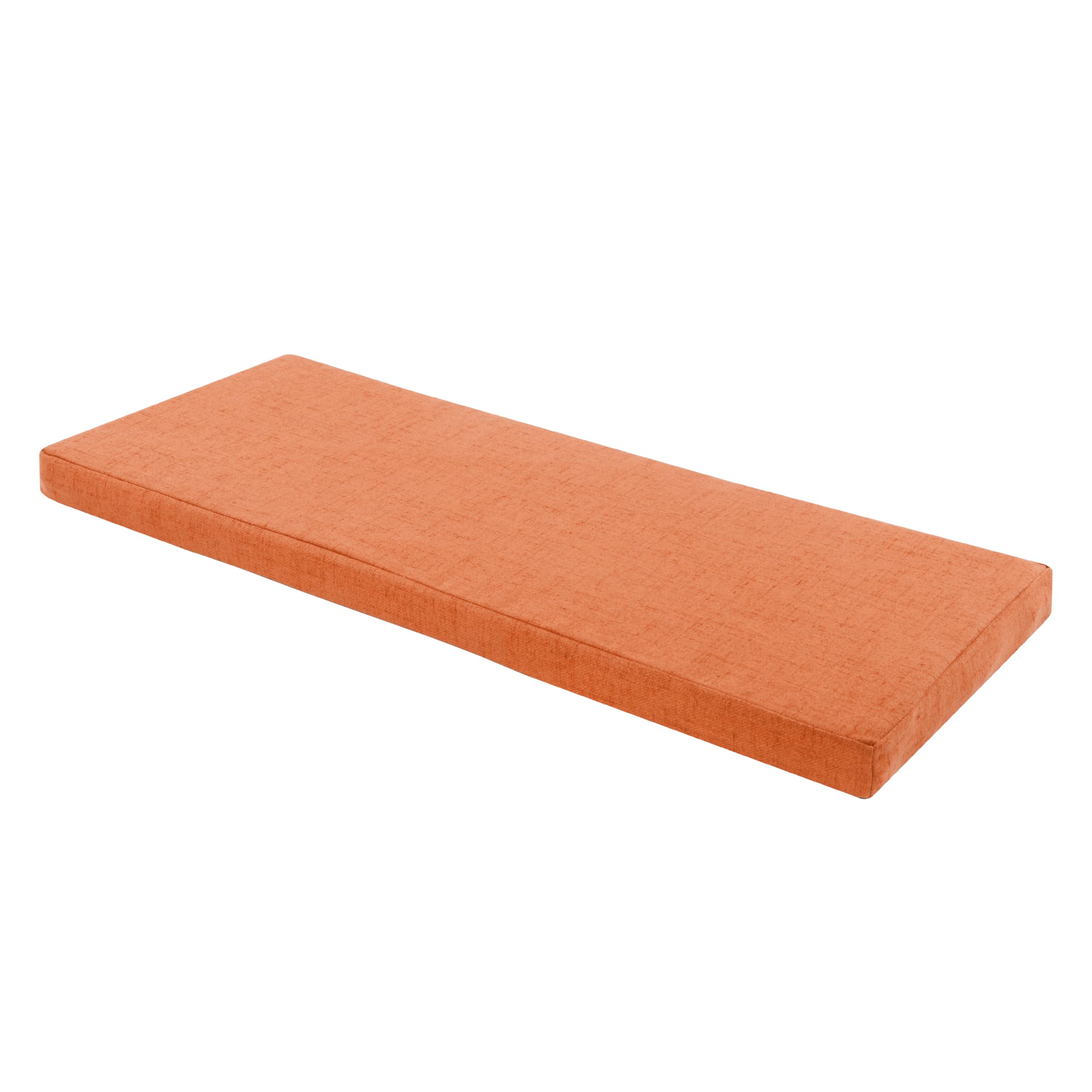 PNP HWJIAJU Bench Cushion for Indoor Furniture, Non-Slip Foam Bench Seat Pads for Entryways, Window Seat, Piano Stools, 45x16x4 inch, Orange