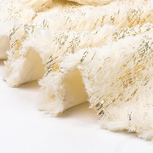 Miniatura 4 de Falda de árbol de Navidad, 32 pulgadas, piel sintética blanca con rayas doradas de estampado en caliente, para decoración de Navidad, decoración del