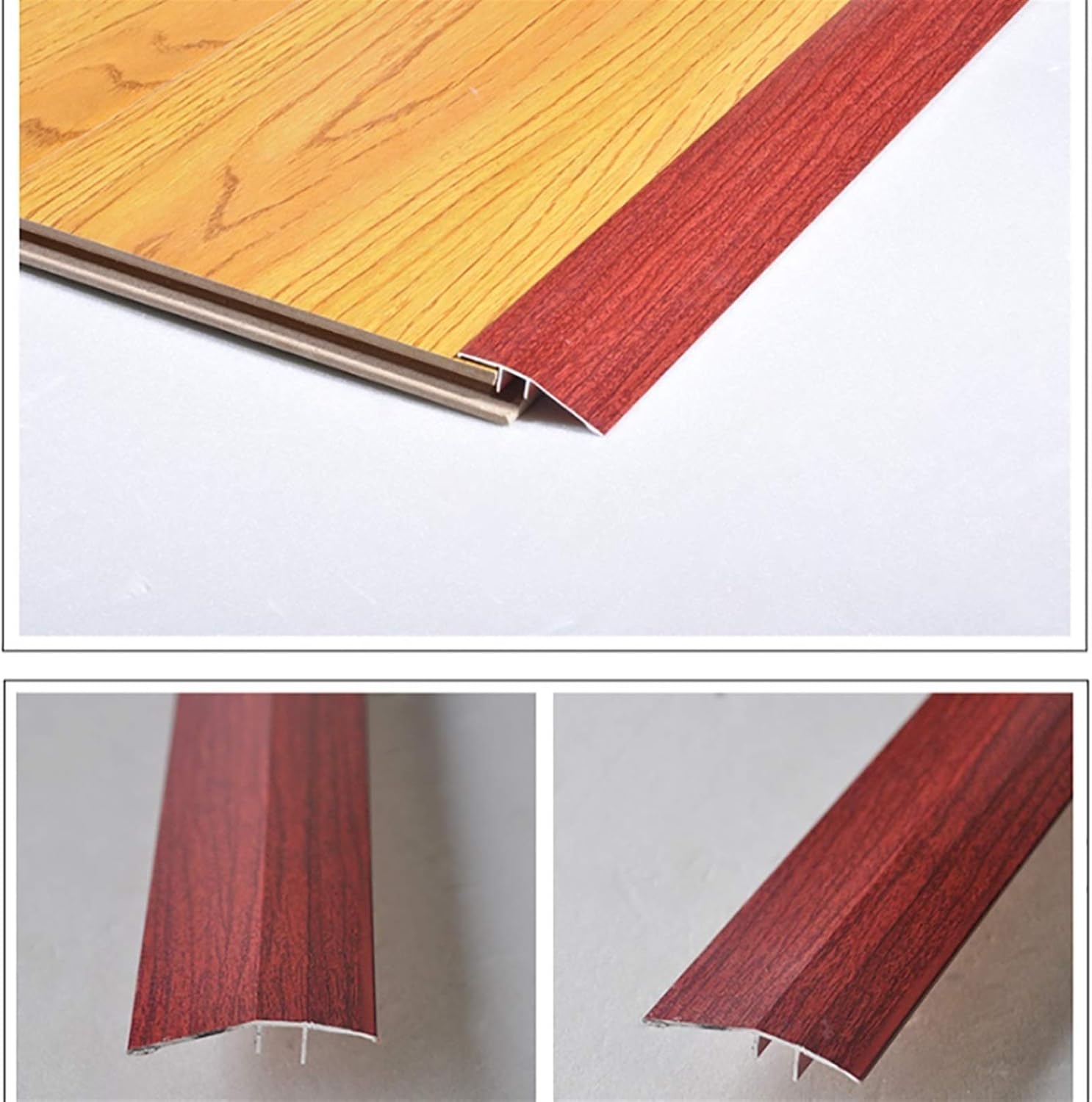 Durable Threshold Bead 2 Packs of 1.2m Aluminum Alloy Edge Trim Strip Corner Decoration Floor Threshold Home Convenience (Color : Red Size : 4.5x120cm)