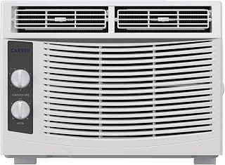 Garvee 5000 BTU Window Air Conditioner, Small Window AC Unit with Fan Function, Reusable Filter and Easy-to-Use Mechanical Controls for Apartment, Living Room, Bedroom, Rooms Up to 150 Sq. ft, White