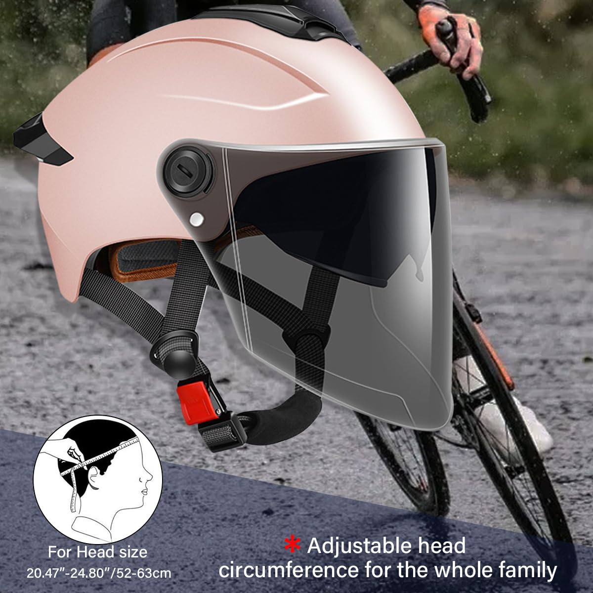 Casque Vélo / Trottinette Électrique Adulte Avec Visière Solaire – Protection 3C – Unisexe Réglable