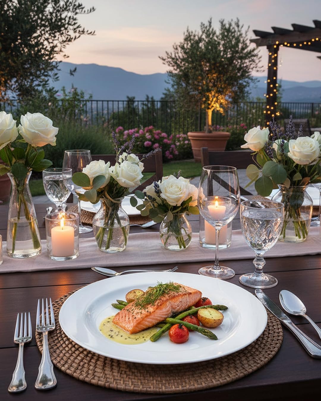 bUCLA 100PCS White Plastic Plates-10.25inch Disposable Dinner Plates-Premium Party&Wedding Plates