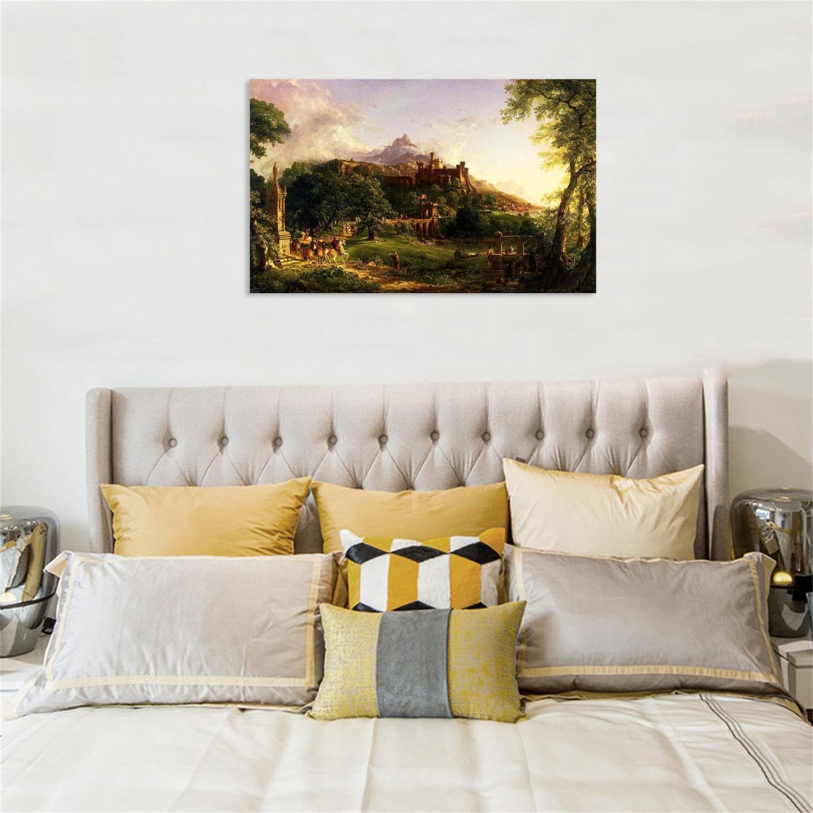 Amazon.com: NHYGJSTX Thomas Cole Painting,The Departure,Print on