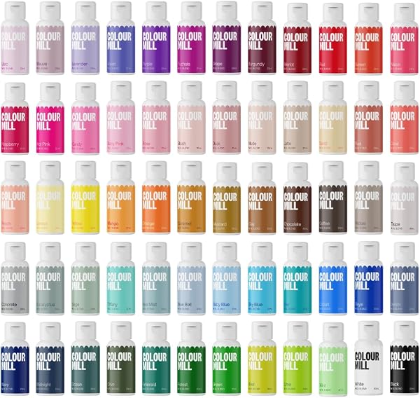 Colour Mill Oil Blend Food Coloring, Complete Collection - 20 Milliliters Each of 60 Colors