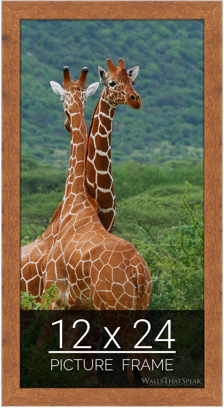 wallsthatspeak 12x24 Light Walnut Rustic Pine Picture Frame for Puzzles Posters Photos or Artwork