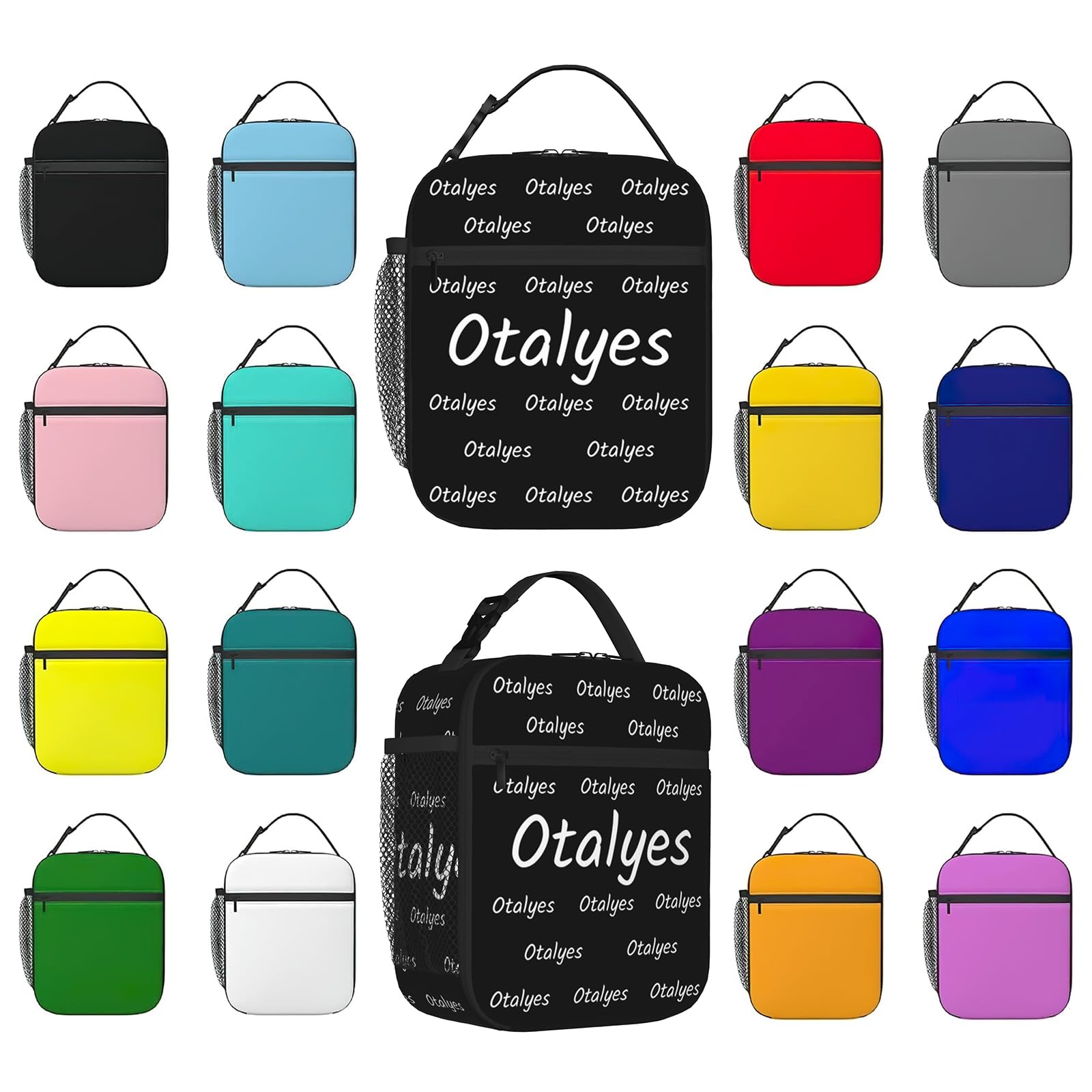 Personalized Lunch Box Custom Lunch Bag for Men Women Adults with Name Image Text Photo Customized Insulated Lunch Tote Bag for Work Office Picnic