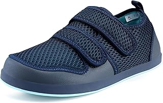 Herren Hausschuhe Damen Klettverschluss Freizeitschuhe Extra Weit Verstellbare Sandalen Atmungsaktiv Rutschfest Bequemer Senioren