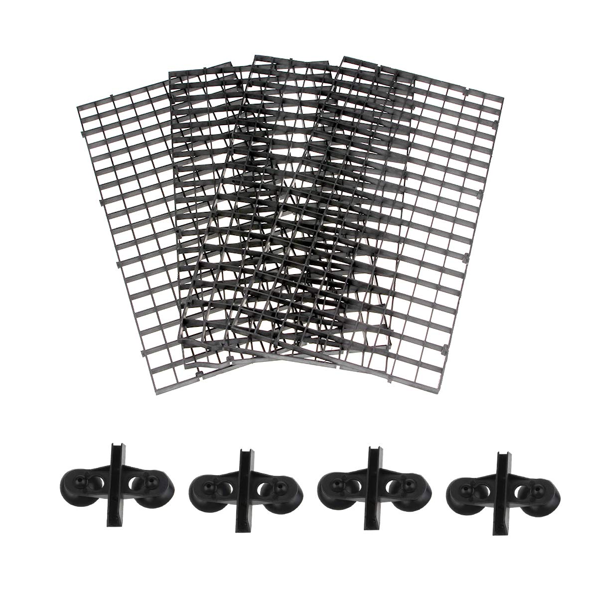 PetzLifeworld Black (4 Pcs Egg Crate & 4 Pcs Divider Clip) Aquarium Divider Grid Divider Tray Egg Crate Aquarium Fish Tank Filter Bottom Isolation Board (B09G46BNCM) Amazon Price History, Amazon Price Tracker