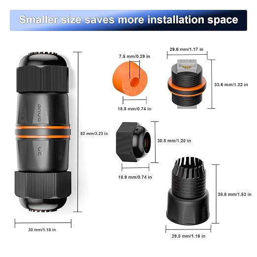 Acoplador Ethernet Impermeable VCELINK CAT6A RJ45 6 Unidades miniatura 6