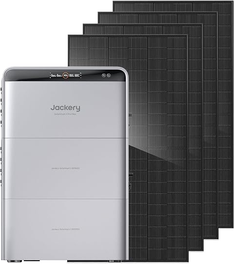 Jackery SolarVault 3 Pro Max Kit Solaire Maison avec Batterie, 2×BP2500 (5,04kWh), 4×500W Panneaux Bifaciaux Verre-Verre, 4000W 4 MPPT, Extensible 15,12kWh, Autoconsommation Plug & Play