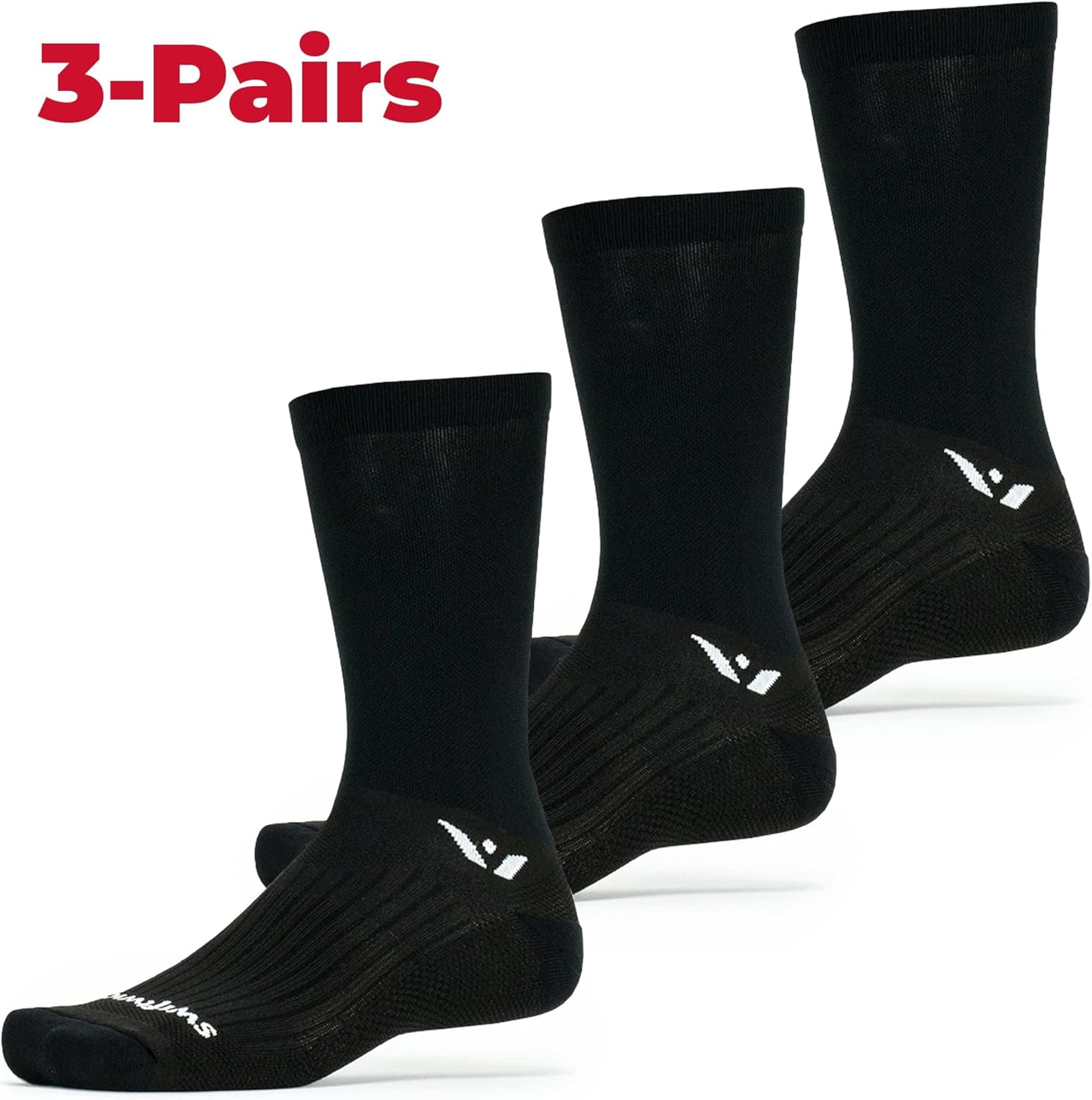 Swiftwick- PERFORMANCE Crew Cycling Socks, USA Made, Max Durabiltiy, Moisture Wicking Socks - Image 4