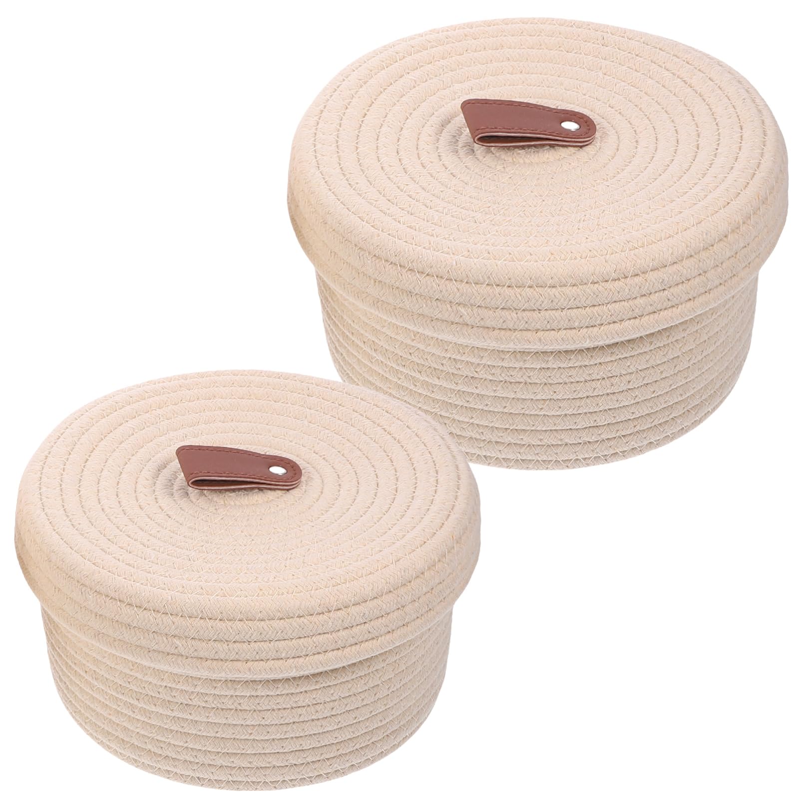 Panier de rangement tissé haut de gamme en coton pour couverture et linge délicat