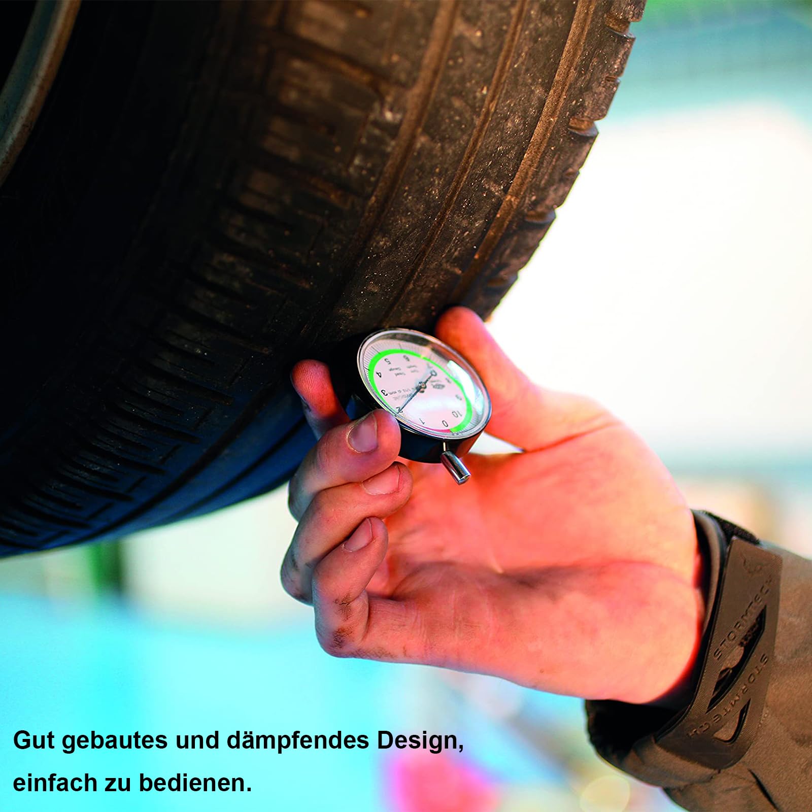 2 stuks profieldieptemeters voor banden, bandenprofieldieptemeter, meetbereik 0-11 mm, kleurgecodeerde in MM wijzerplaat, bandprofieldiepte, meten, professionele bandenprofielmeter voor motorfiets