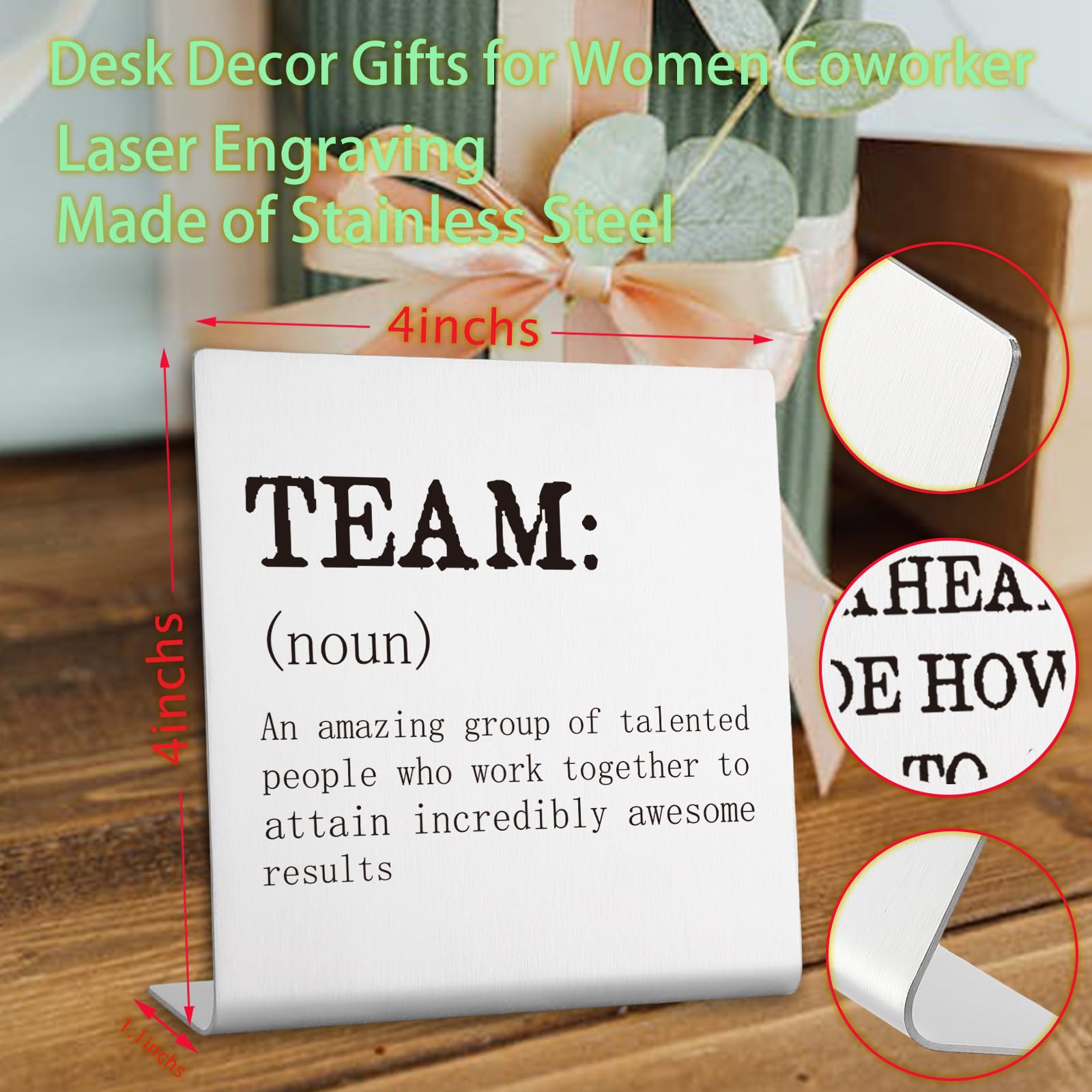 "Difference Maker" Puzzle Piece Plaque – Thank You Gift For Coworkers, Teachers, Nurses, Volunteers (5.5x5.2 Inch)