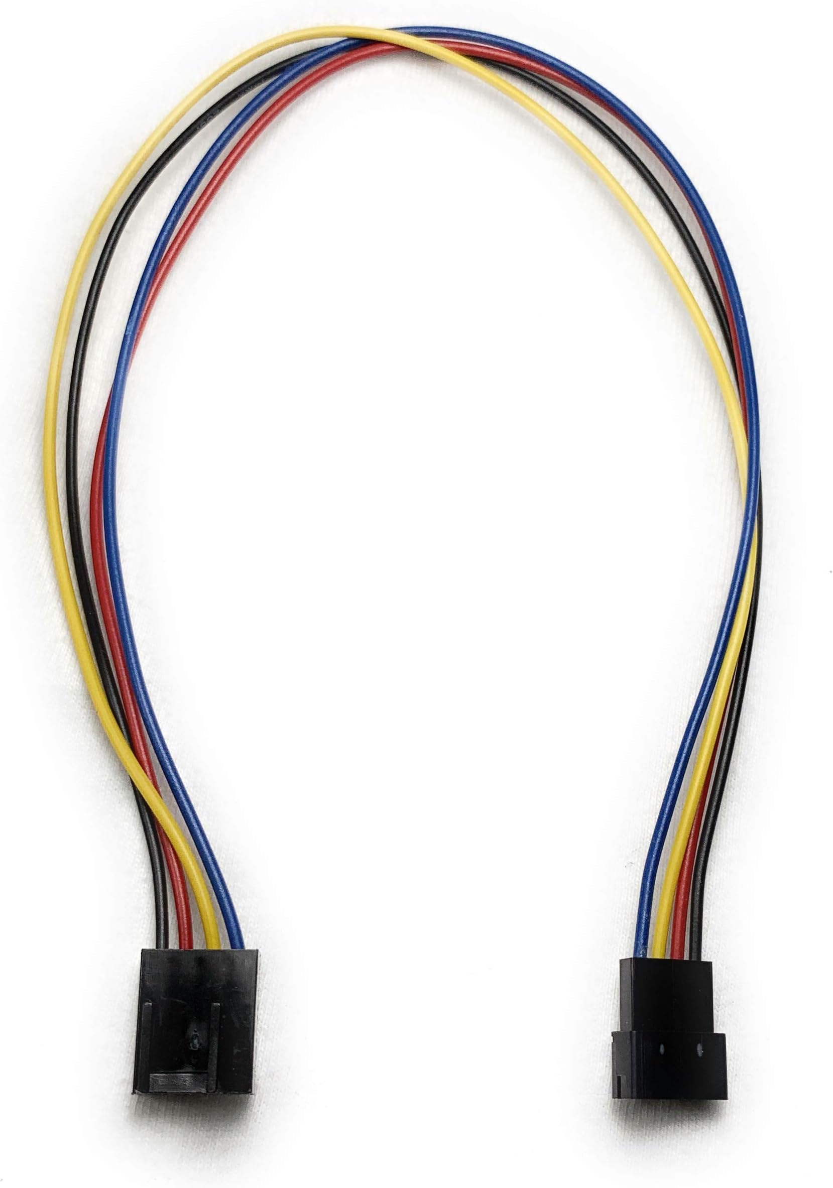 GPU Fan Connector Adapter, Black, 10.5" Length, 26AWG Wire, 4-pin GPU Mini to 4-pin Fan Connector (M)