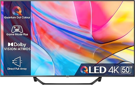 Hisense 55" QLED 4K 2023 55A72KQ, Smart TV VIDAA U6, Dolby Vision,...