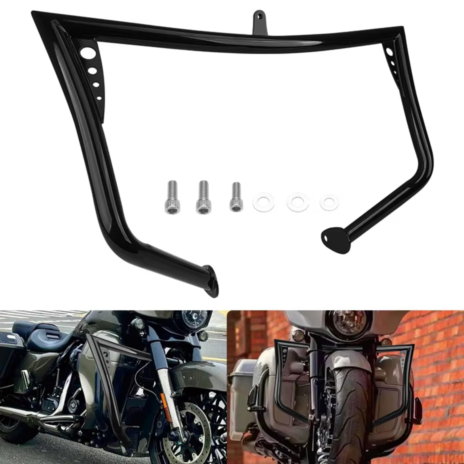Barra Protección Lateral Compatible Con Touring Para Street Para Glide 2009-2023 Barra Choque Protección Para Motor Carretera Para Motocicleta Riel Para Carrera Parachoques