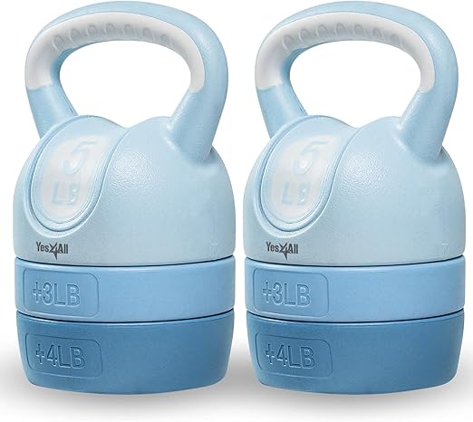 Yes4All Kettlebell Sets - Adjustable Kettlebell Set for Strength Training - Kettlebells Adjustable Weight for Versatile Workouts