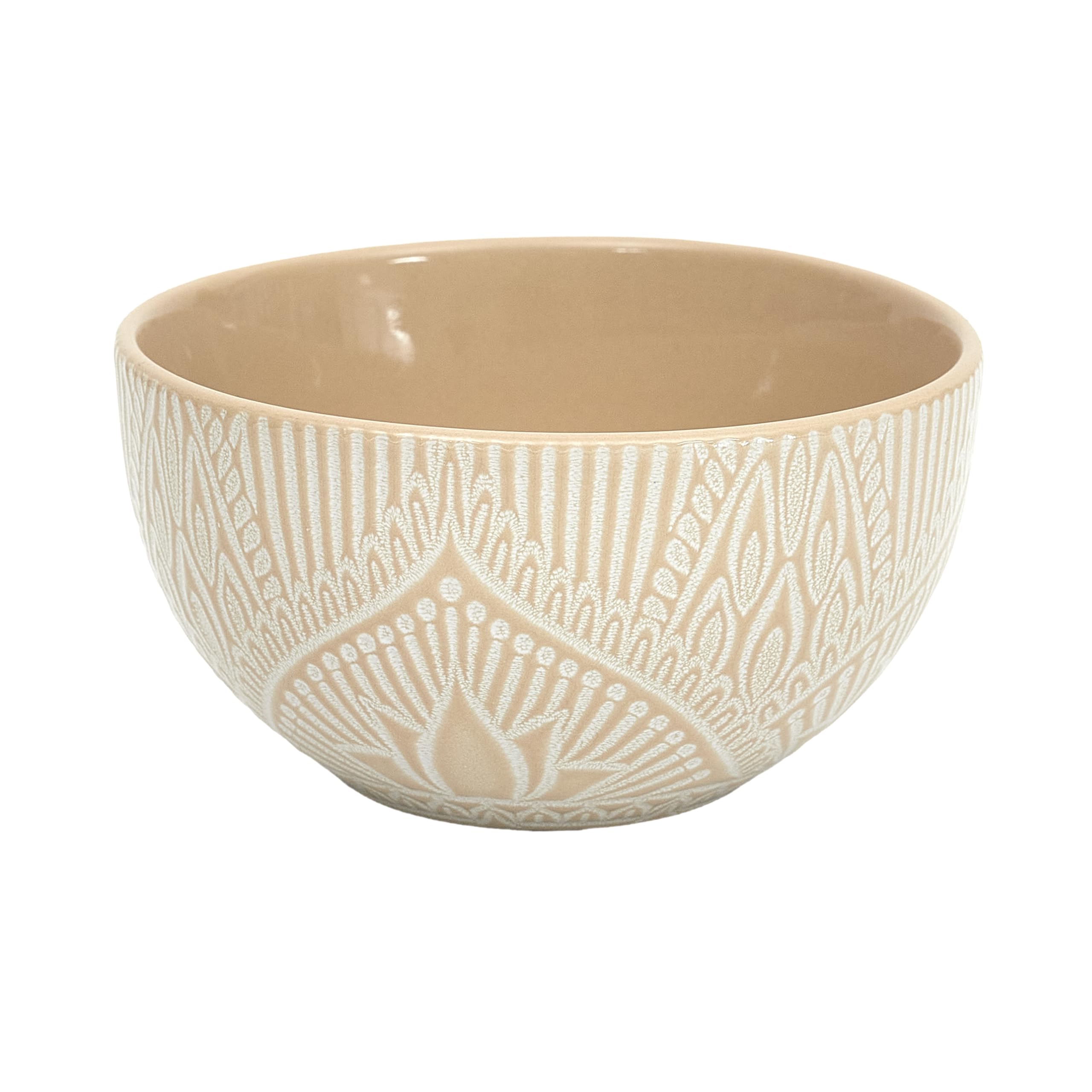 HOME DECO FACTORY Bol Sahara en Céramique 65 cl Soupes et Salades Beige