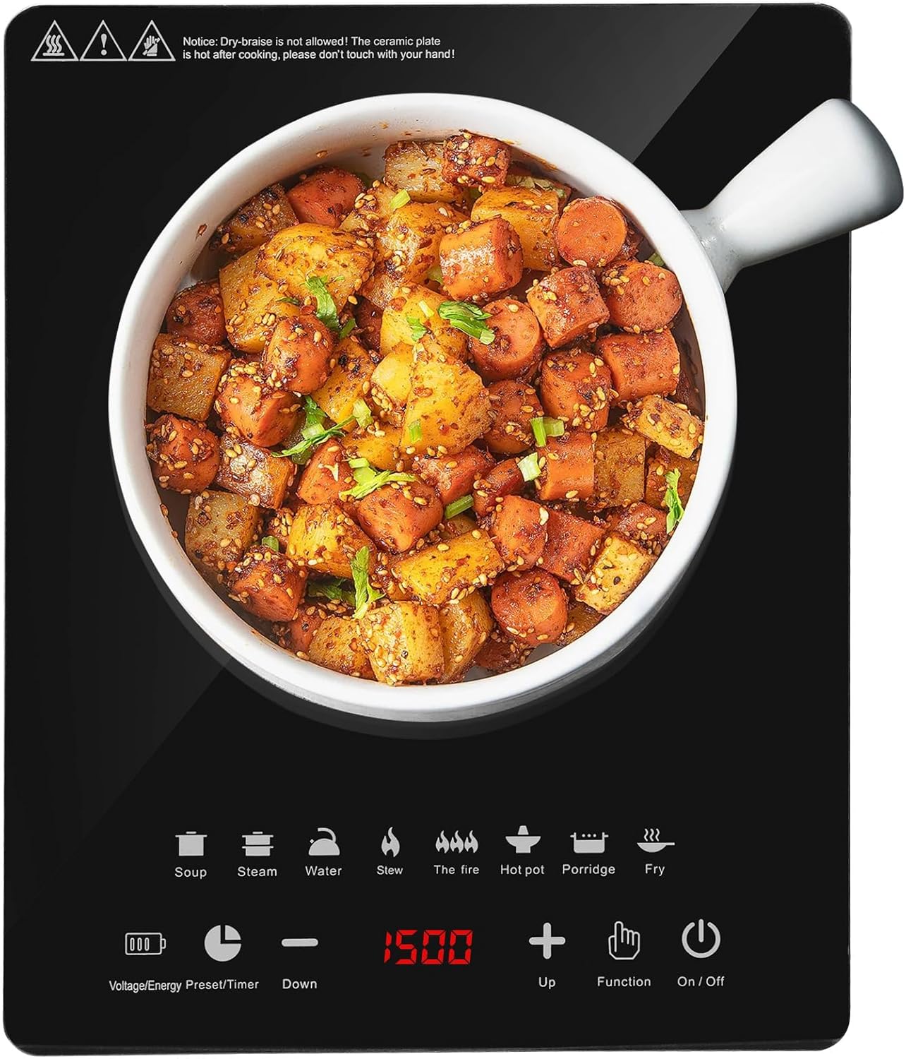 Induction Hob, Single Induction Cooker with 8 Temperature Regulate