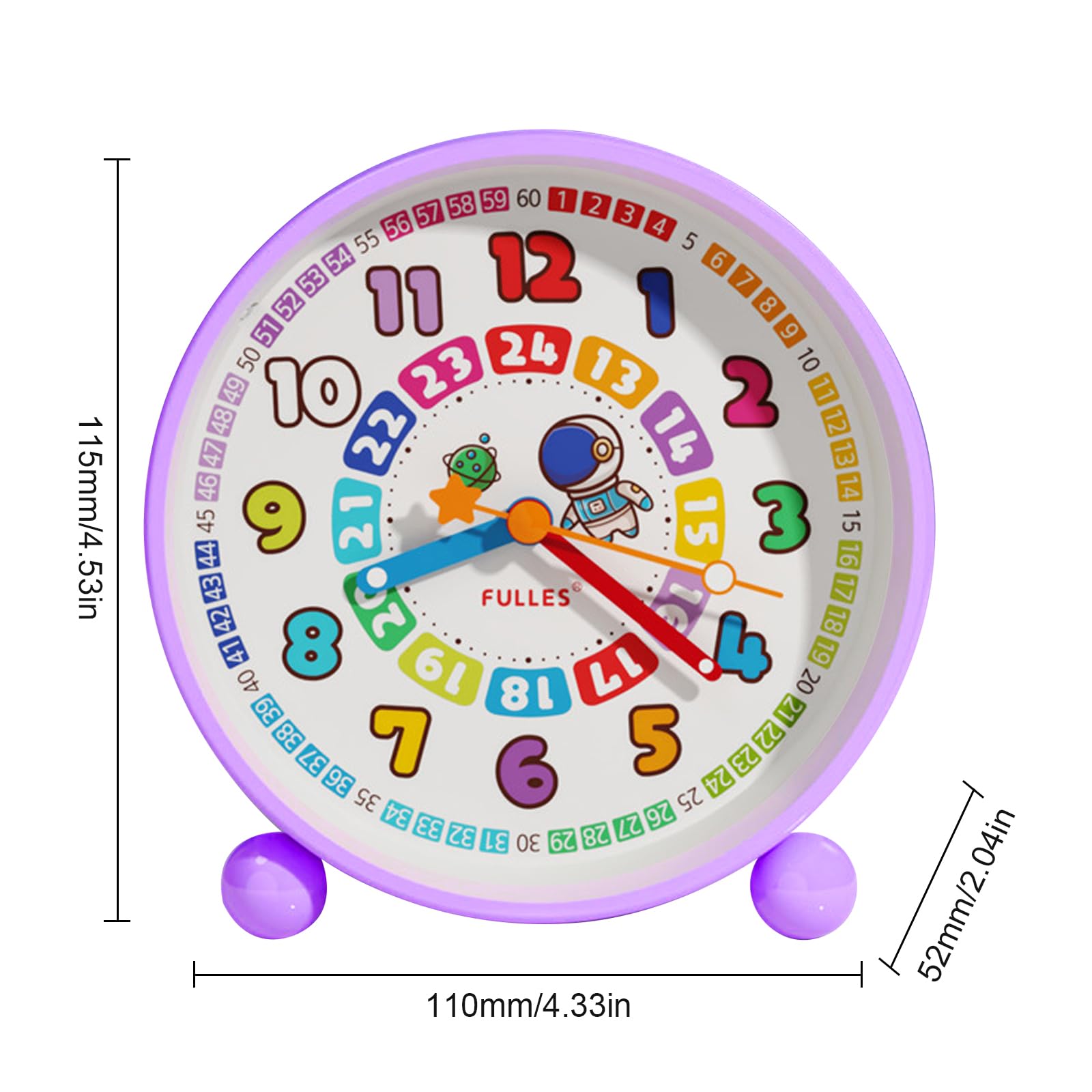GDWD Children's Alarm Clock for Boys and Girls Children's Alarm Clock Digital No Ticking, Learning Alarm Clock - Image 2