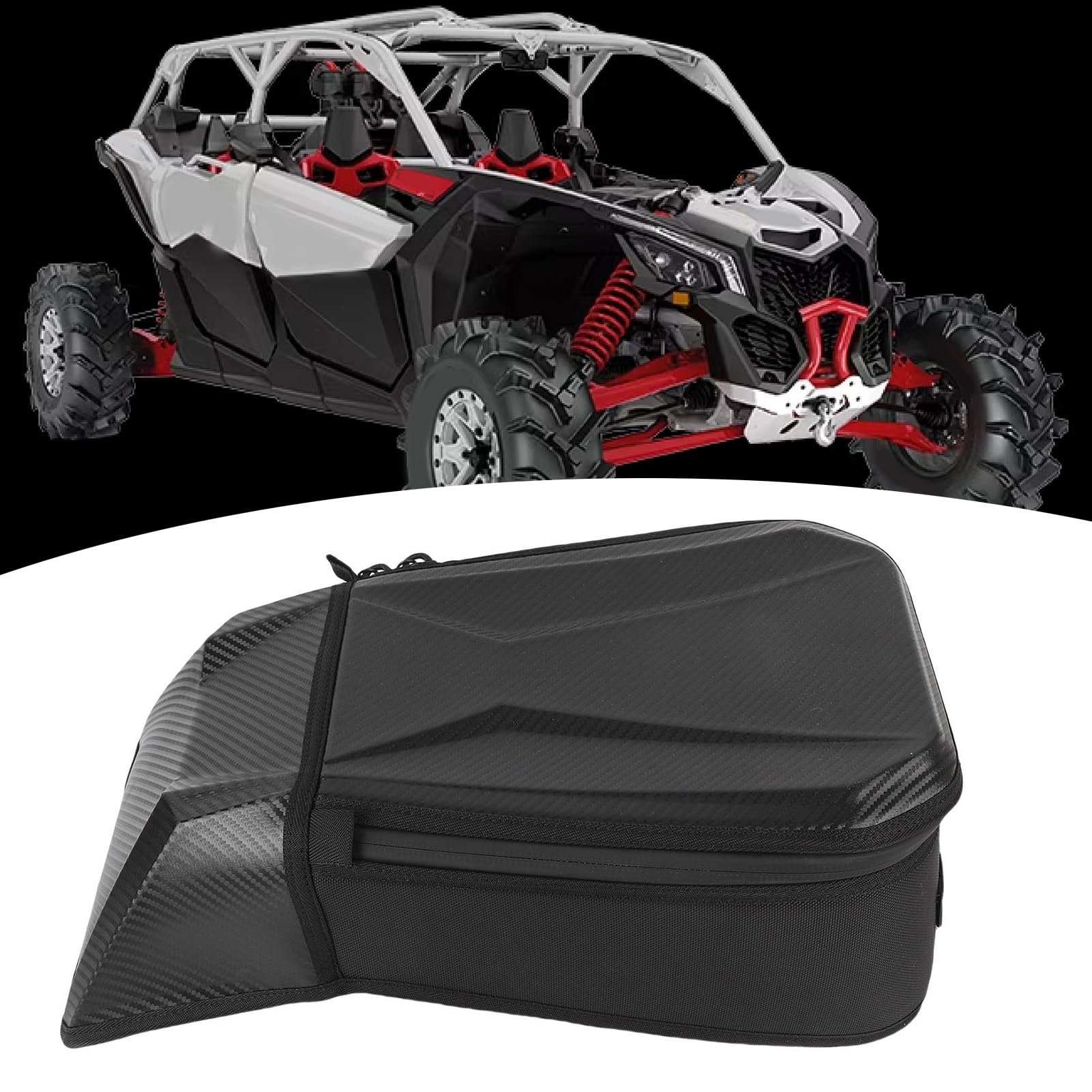Bolsa de almacenamiento de asiento de consola Center UTV, organizador de prueba de abrasión a prueba de amortiguadores de nylon duro para Eva para Maverick X3 900 X DS Turbo R