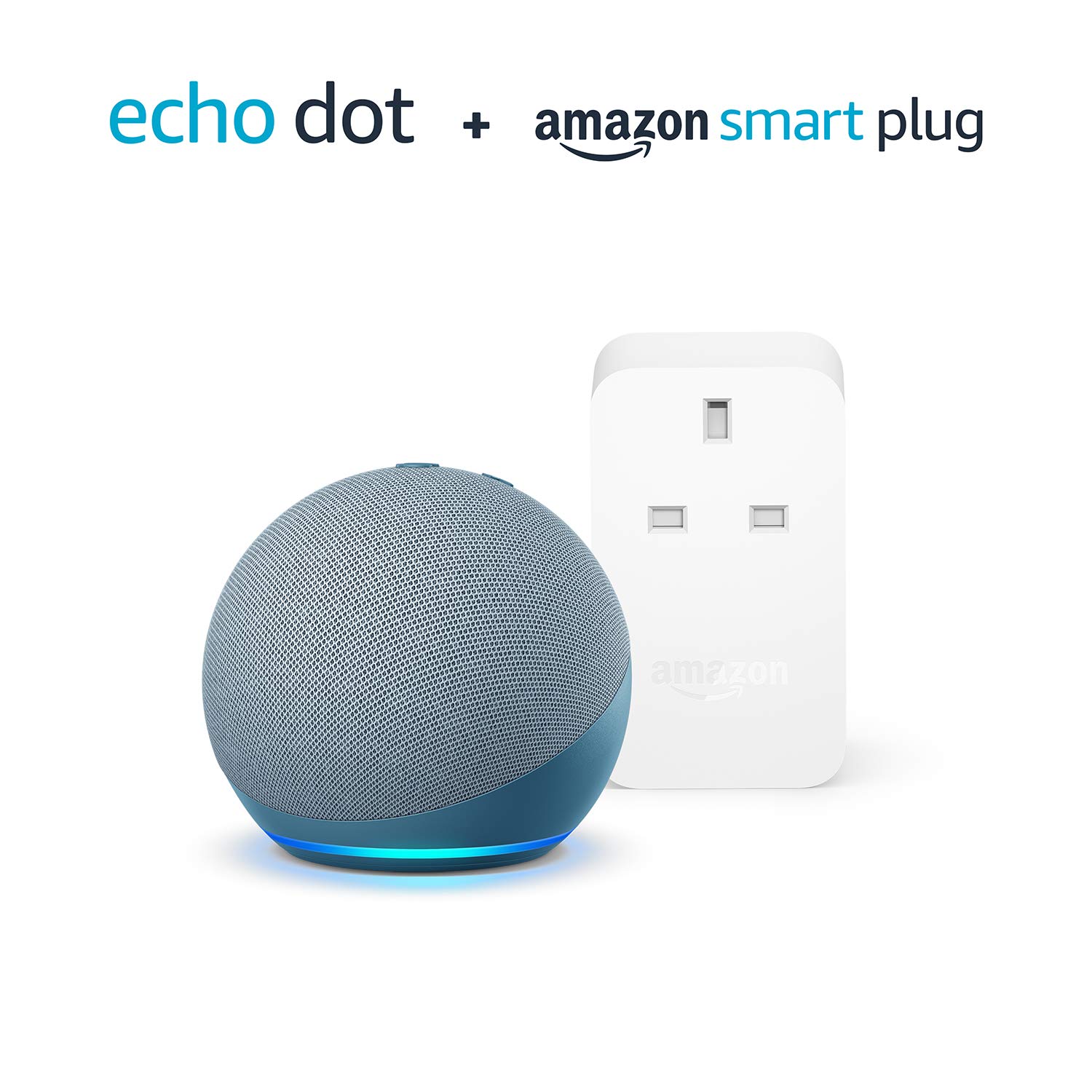 Echo Dot 4th Generation Twilight Blue Amazon Smart Plug Works