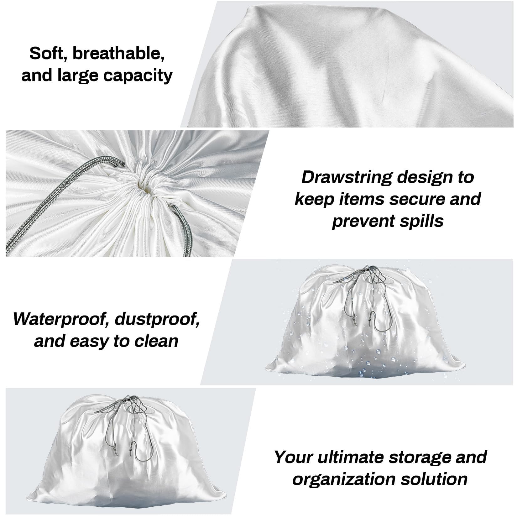 MAQIHAN Bolsas de polvo para bolsos: bolsas de seda para polvo, bolsas de polvo para almacenamiento, bolsas de seda con cordón de almacenamiento para bolsos y bolsos, bolsa de almacenamiento de viaje