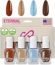 Eternal Nail Polish Set 4 Piece Kit: Long Lasting, Quick Dry and Cruelty Free. Made in USA - 0.46 Fluid Ounces Each (Cote D' Azur)