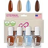 Eternal Nail Polish Set 4 Piece Kit: Long Lasting, Quick Dry and Cruelty Free. Made in USA - 0.46 Fluid Ounces Each (Cote D' Azur)