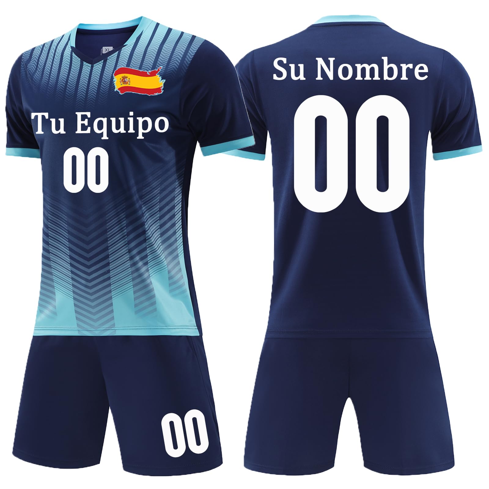 OPUTWDF Equipacion Futbol Niños Personalizada Camisetas Futbol Niño con Tu Nombre y Número Equipación