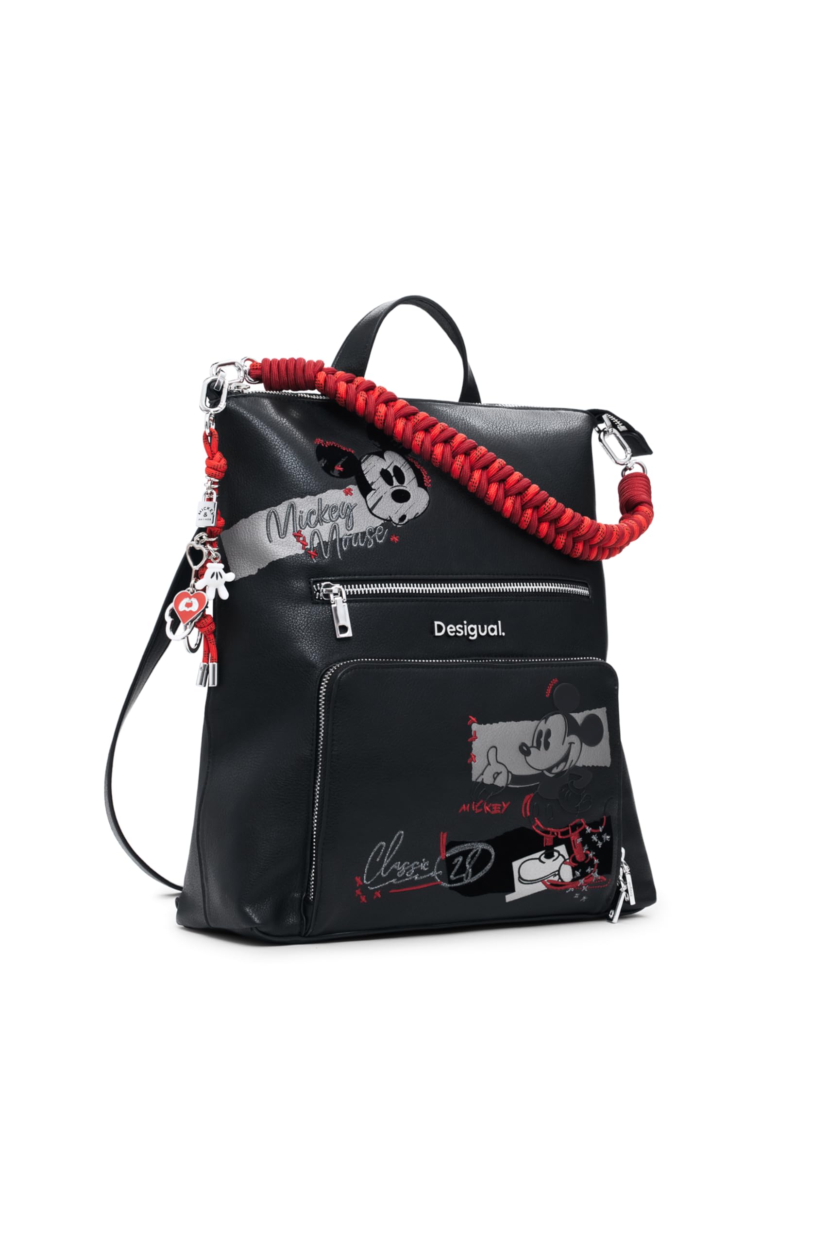 Desigual zaino per il tempo libero Mickey Rock Pretoria 2.0 Backpack Black nero