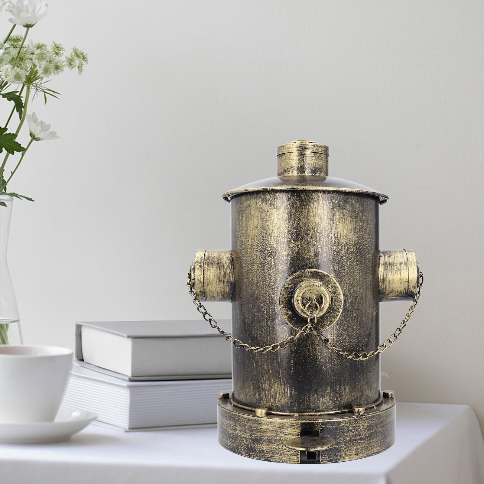 Cubo de Basura para Hidrante de Incendio, Diseño Bronce Antiguo