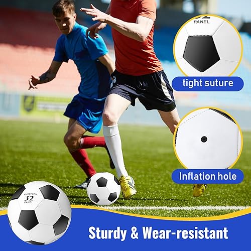 Miniatura 4 de Jenaai Juego de pelotas deportivas, tamaño oficial, baloncesto, fútbol, voleibol, balón de fútbol con equipos, bolsas y bombas, kit para niños,