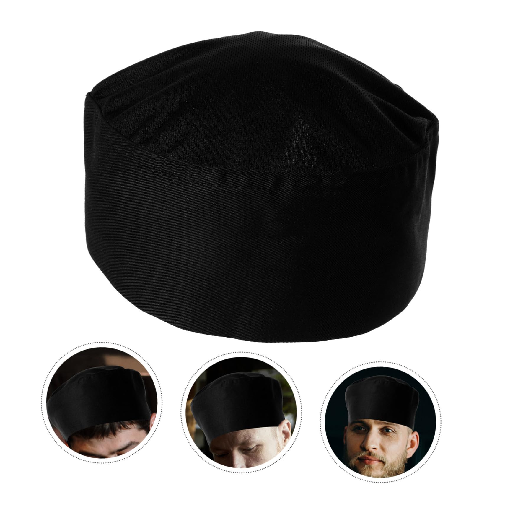 Beavorty Sombrero De Cocinero Gorras De Cocinero Gorro De Cocina Tapa De Catering Gorro De Chef Sombreros De Cocina para Sí Gorro De Cocinero Algodón Black