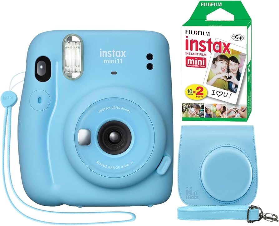 Amazon.com : Fujifilm Instax Mini 11 Instant Camera Sky Blue + Amazon.com : Fujifilm Instax Mini 11 Instant Camera Sky Blue +