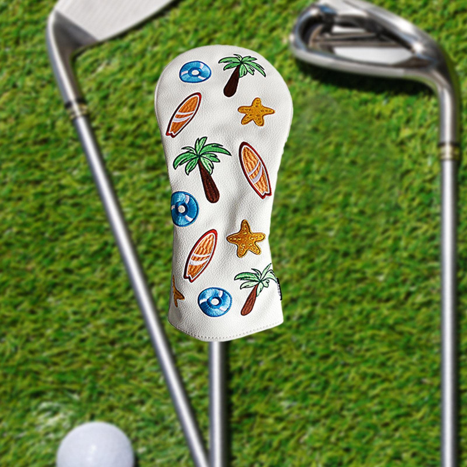 Golf Headcovers - Lightweight Golf Club Head Set 4-teilig | Golfclub Leder Headcovers Geeignet für Driver Wood, Fairway Wood und Hybrid (Ut) Abbto