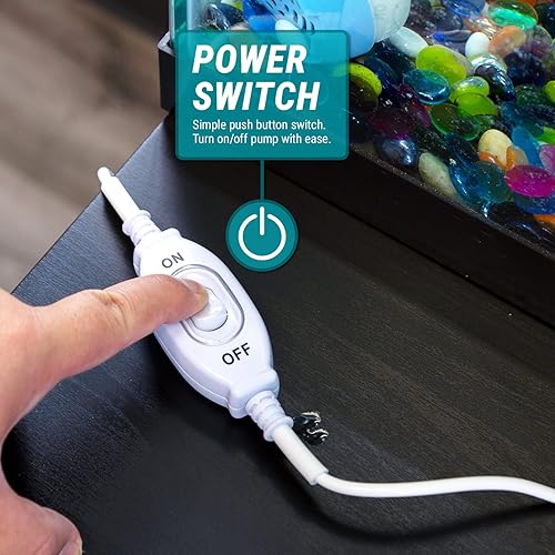 Miniatura 3 de TERA PUMP TRAQUA-XXL Potente bomba eléctrica para acuario de peceras extra grande, manguera de 50 pies hasta el segundo piso, boquilla de control de