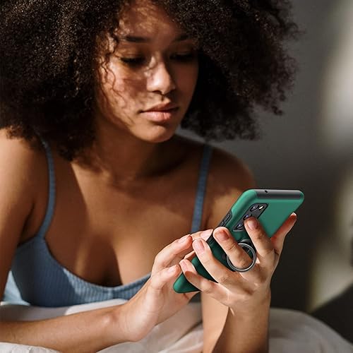 Miniatura 6 de JAME Funda giratoria con función atril para Galaxy S20 FE 5G, resistente, a prueba de golpes, delgada, color verde