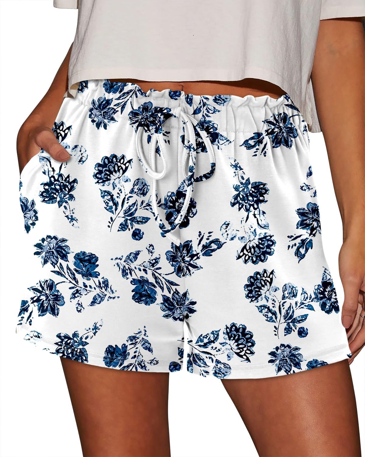 Angerella Womens Shorts with Pockets Summer Casual Shorts for Women Comfy Elastic Waist Lightweight Short Pants - Image 4