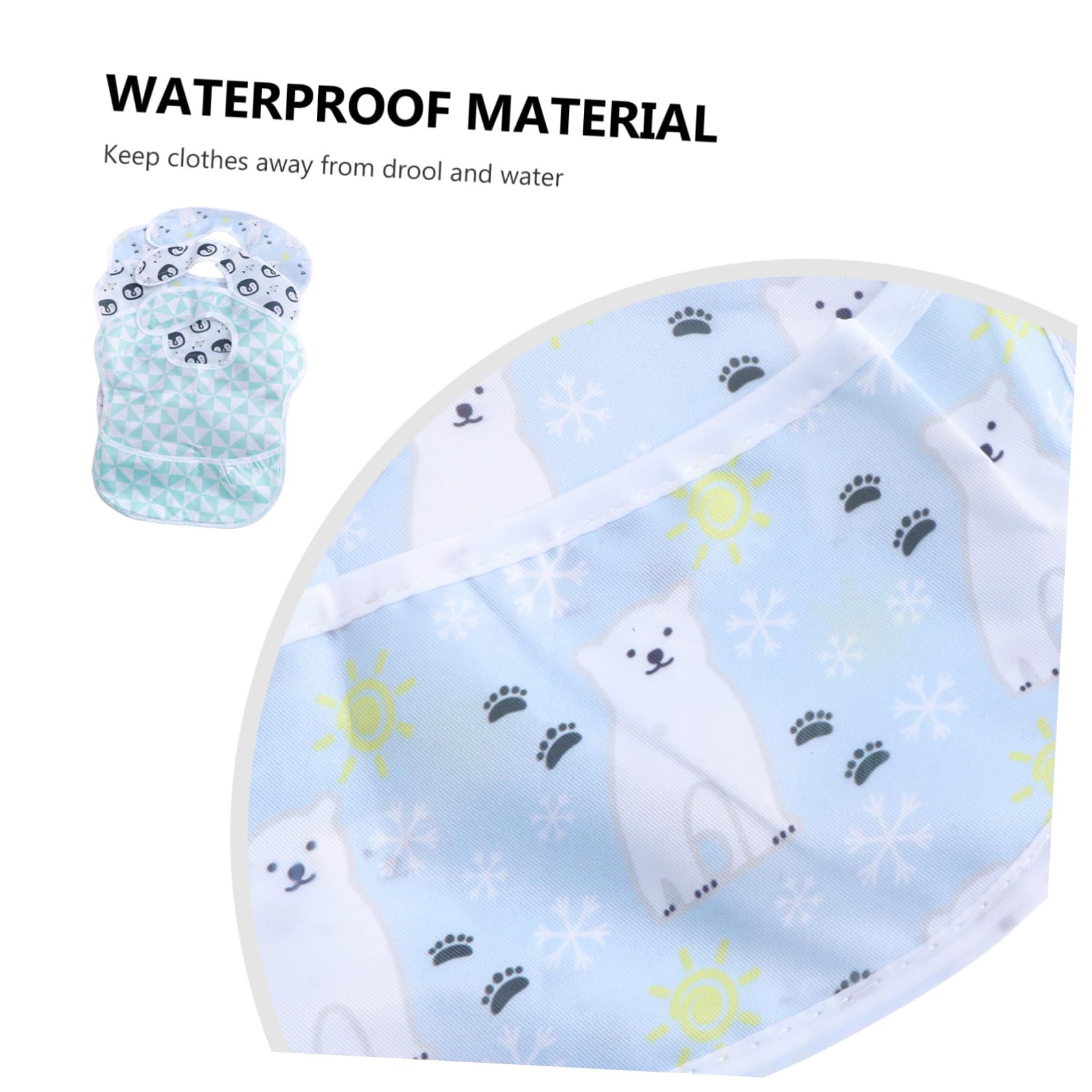 Abaodam Lot De 3 Bavoirs À Motif Pingouin Et Moulin À Vent Pour Bébés Garçons Bavoirs De Repas Pour Enfants Serviettes De Salive 3 Pièces X 3