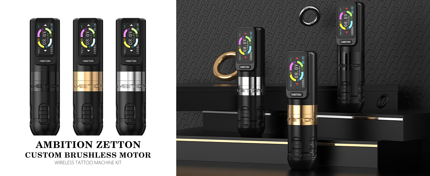 Wireless　Ambition tattoo machine set Amazon.com: Tattoo Kit-Ambition Zetton Wireless Tattoo