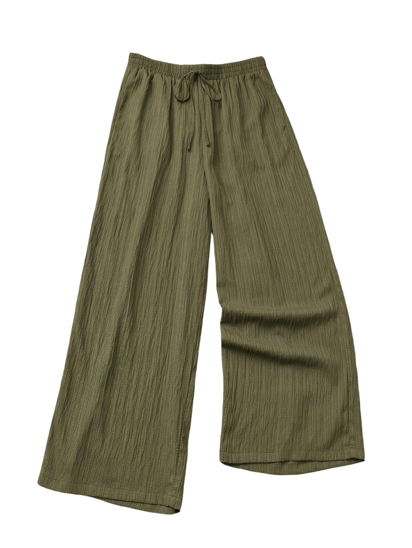 SOLY HUX Womens Plus Size Palazzo Pants Elastic Waist Straight Leg Summer Casual Trousers