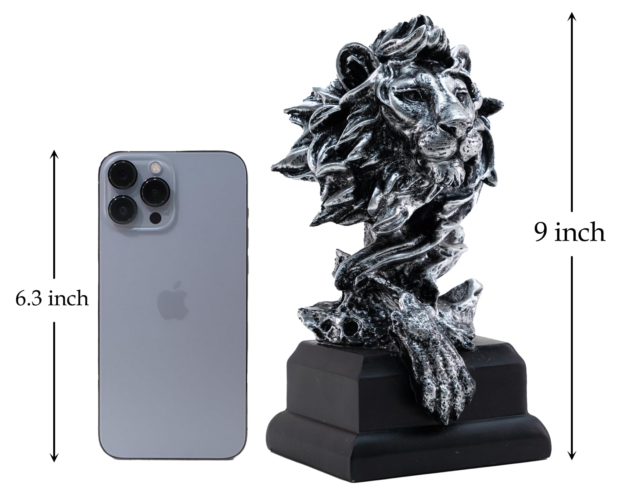 Amazon.co.jp: AMOIENSIS アンティークシルバーライオン彫刻 - 豪華な